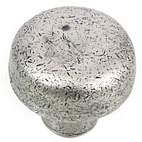 Mng Large Round Knob, Riverstone, Distressed Pewter 84464
